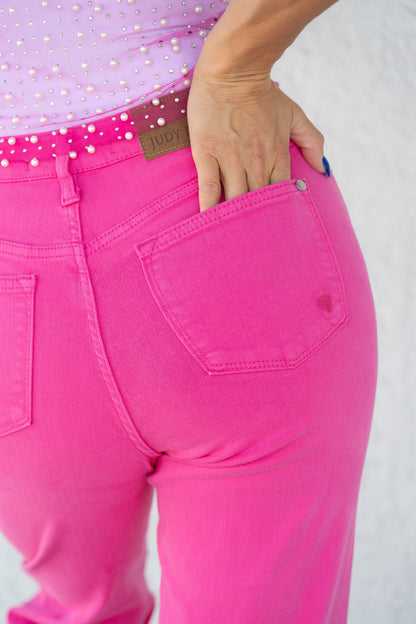 Judy Blue Love At First Sight High Rise Garment Dyed 90's Straight Jeans