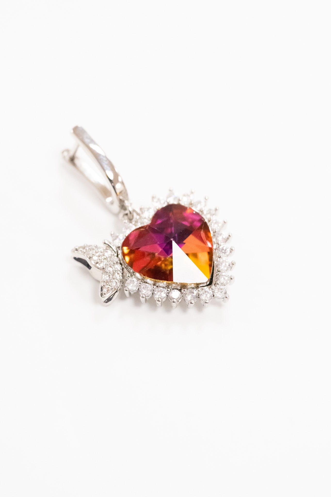 Ruby Love Charm - Silver