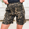 Mild To Wild Bermuda Denim Leopard Mom Shorts