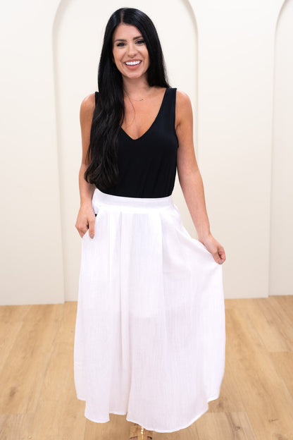 Pure & Simple Midi Skirt - 2 Colors!