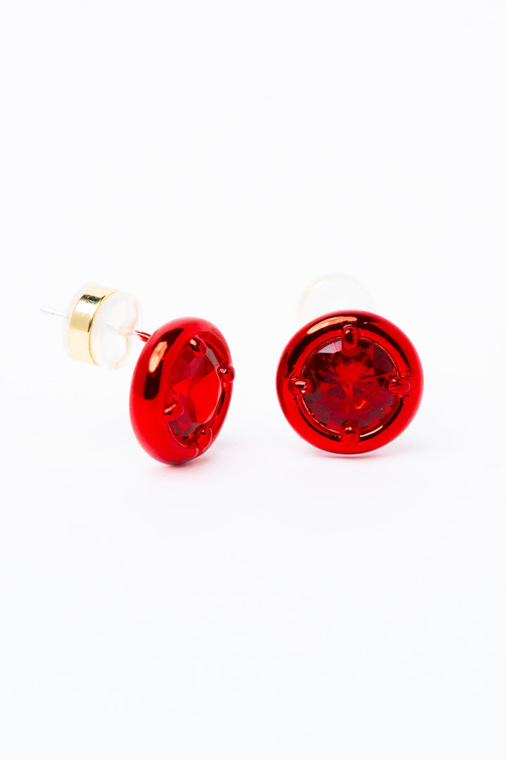 Midnight Earrings - Metallic Rouge