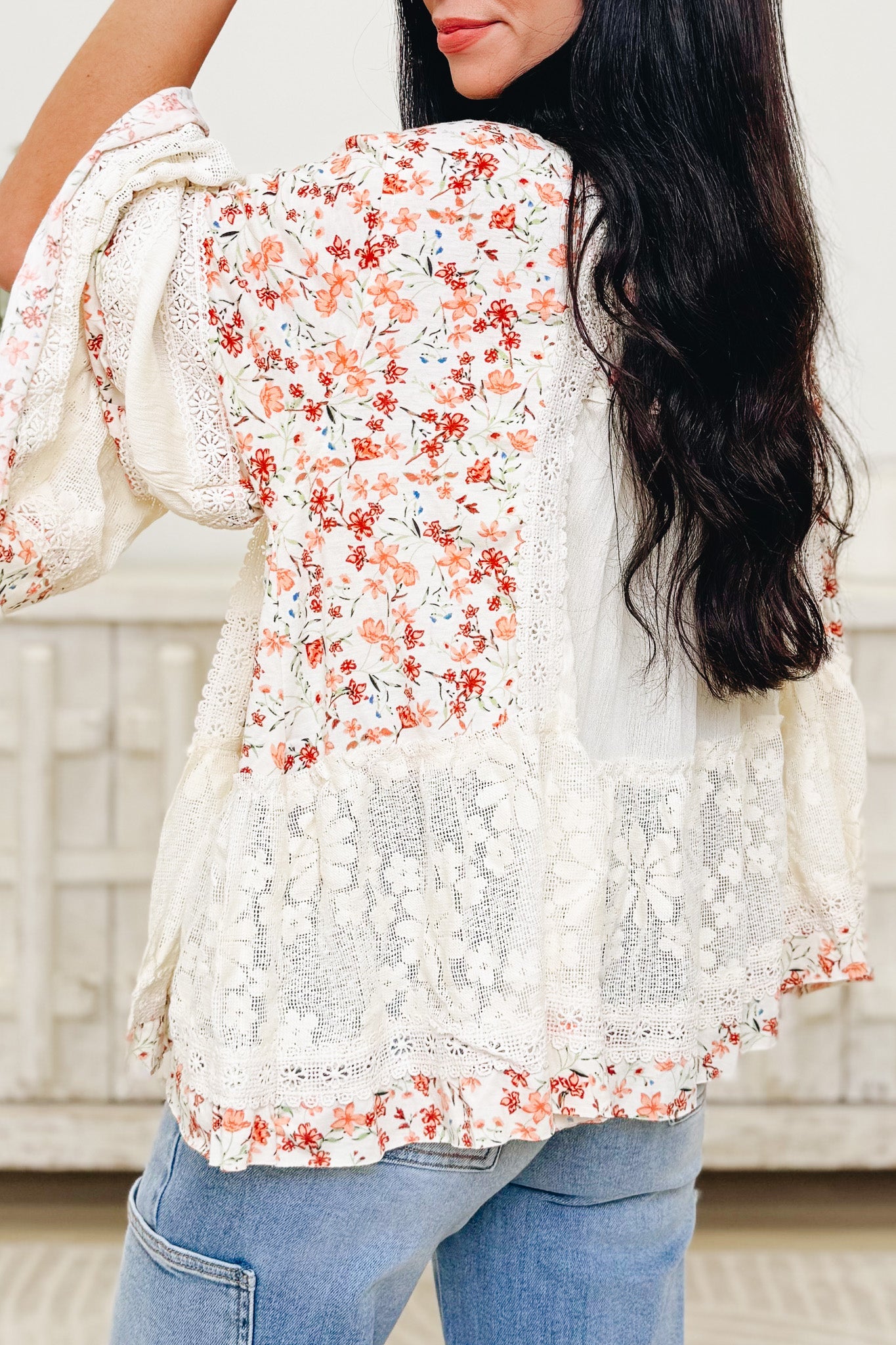 Love & Such Cardigan - Cream Multi