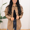 Fall To Pieces Faux Leather Shacket