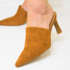 Trinee Pointed Toe Kitten Heels - Camel