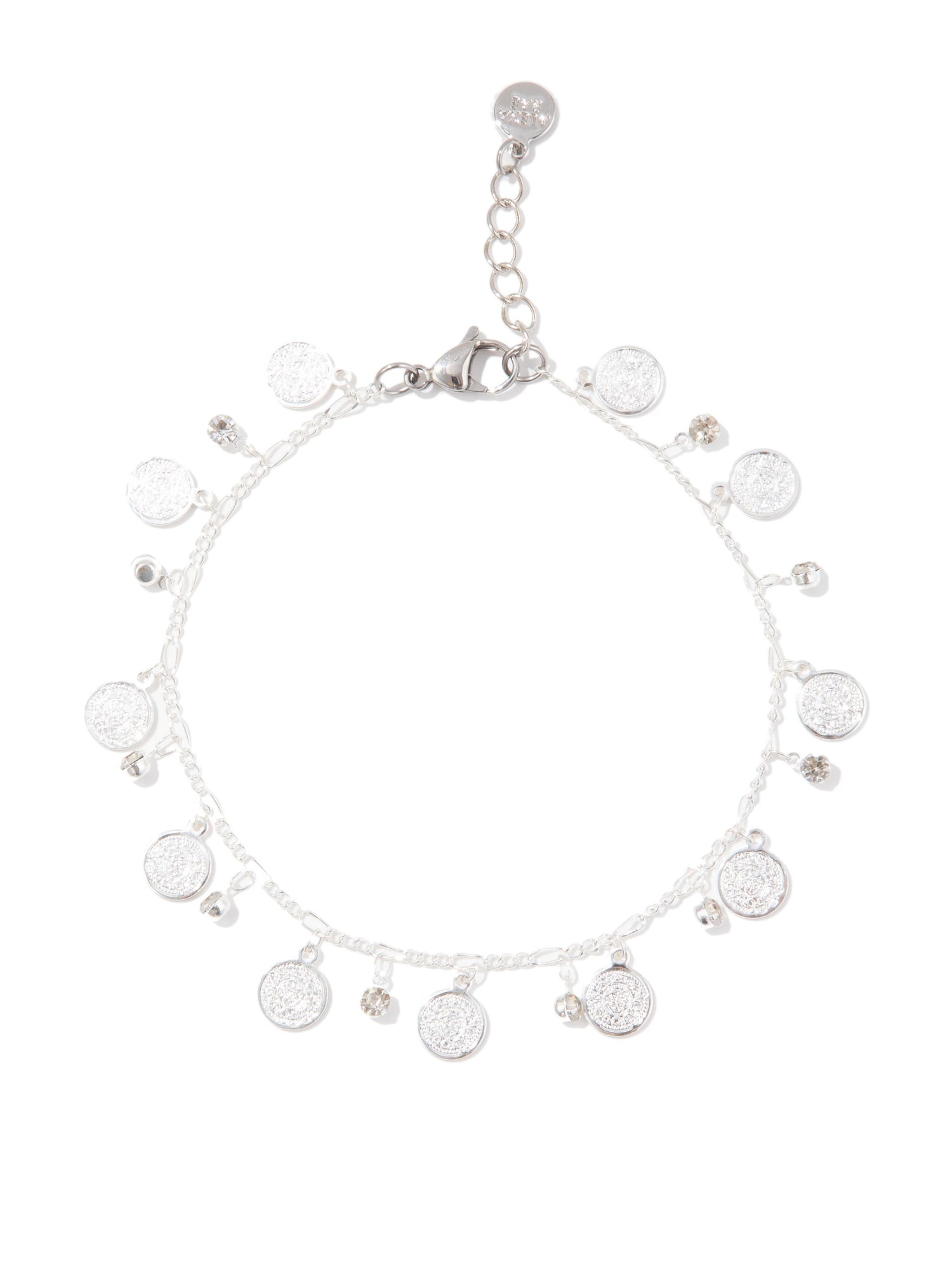 Treasure Hunt Anklet - Liquid Metallic Pearl White