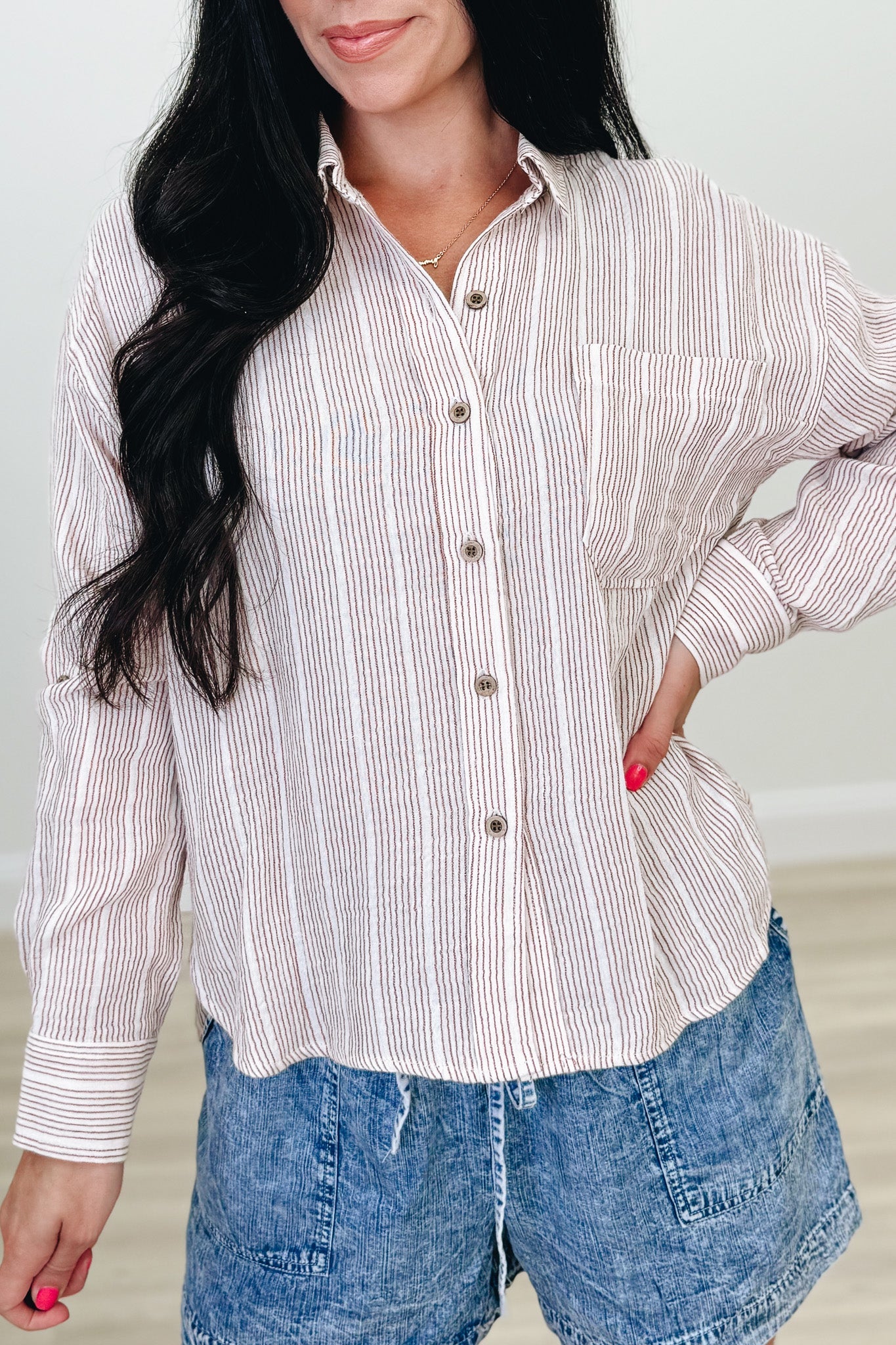The Fresh Start Button Down Top - 2 Colors!