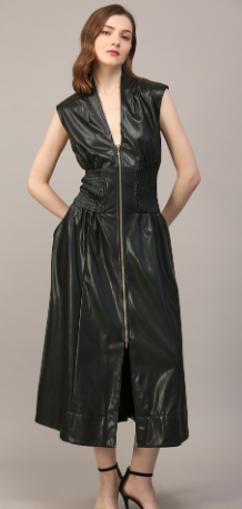 Something To Have Faux Leather Dress - 2 Colors!