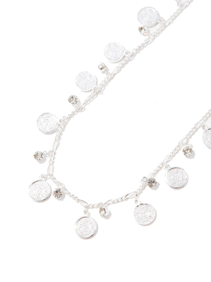 Treasure Hunt Necklace - Liquid Metallic Pearl White