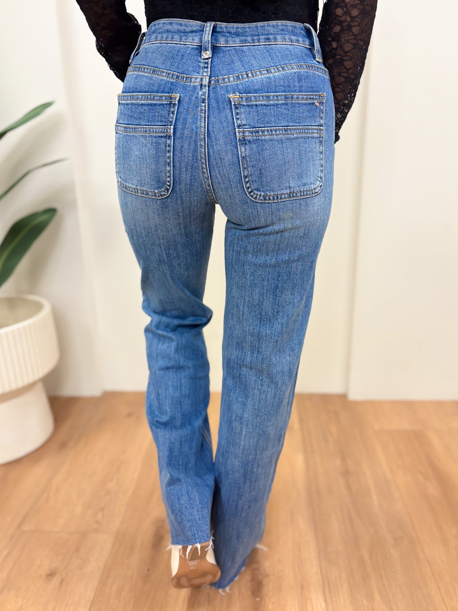 On The Rise By Mica - High Rise Wide Leg Jeans