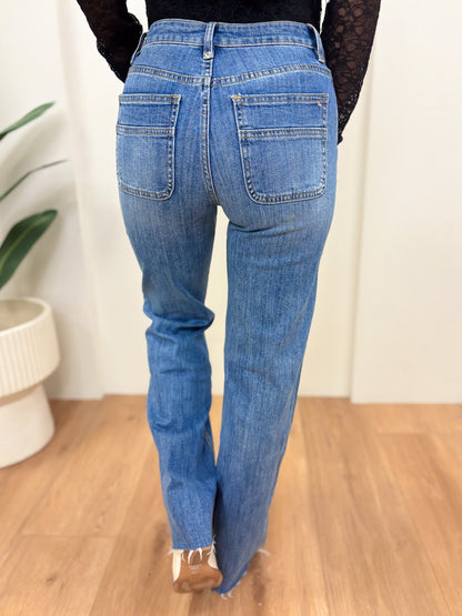 On The Rise By Mica - High Rise Wide Leg Jeans