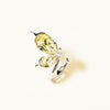 Midnight Ring - Silver Daisy