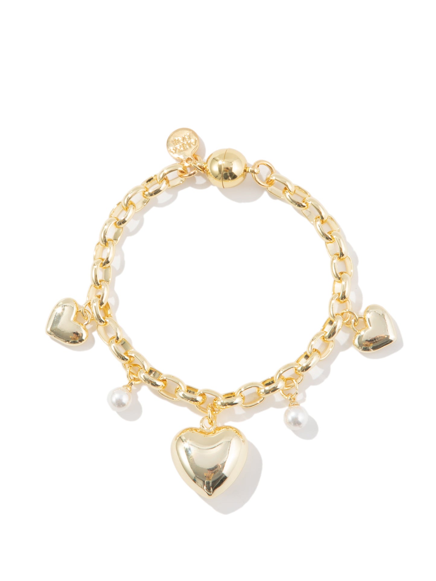 Tender Hearts Charm Bracelet - Metallic Moonlight