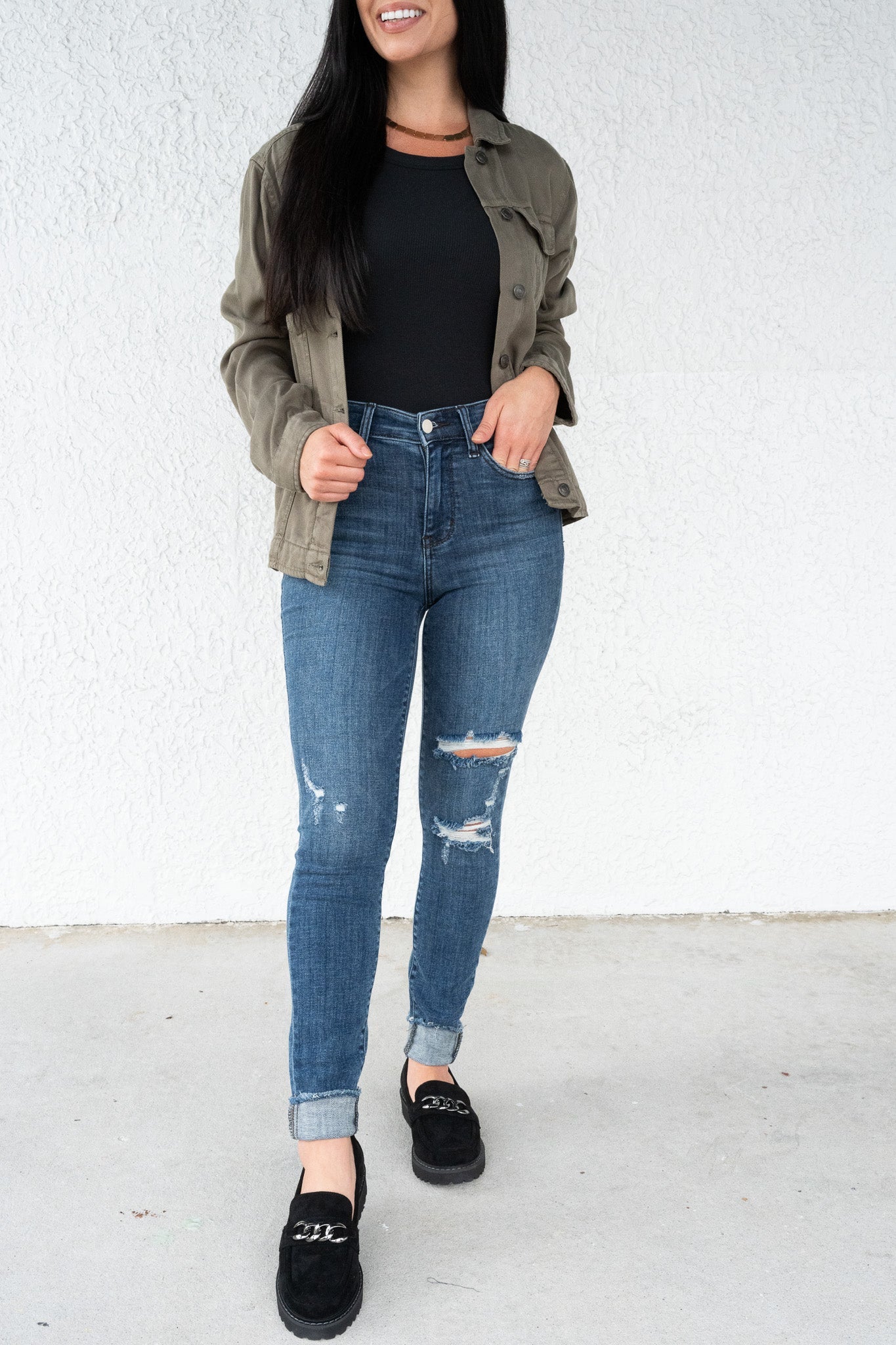 Judy Blue Bitter Sweet High Rise Skinny Destroy Jeans