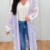 Spring Into Love Crochet Cardigan - White Multi