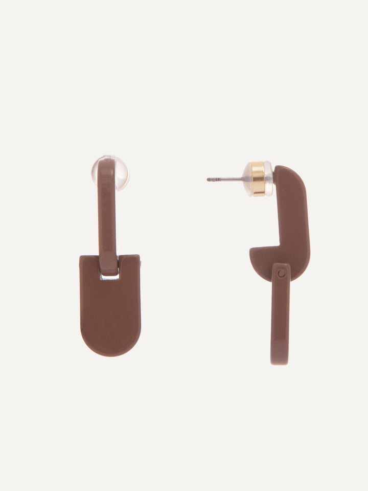 Nia Earrings - Metallic Chocolate Mousse