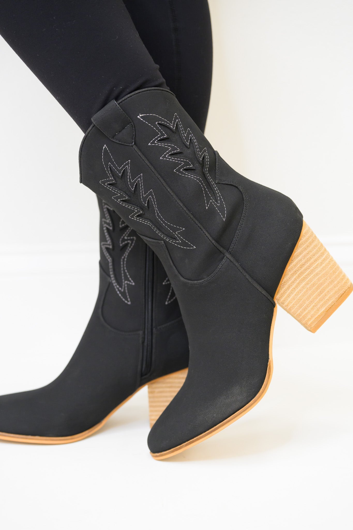 Clementine Western Booties - Black
