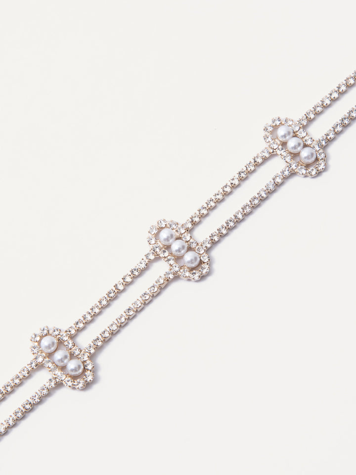 The Last Waltz Necklace - Metallic Linen
