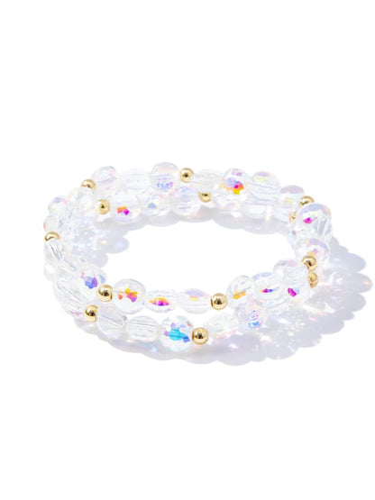 Shimmering Midnight Bracelet Set - Clear AB