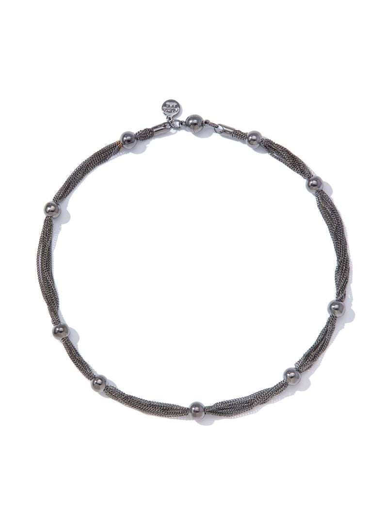 Head Over Heels Necklace - Gunmetal