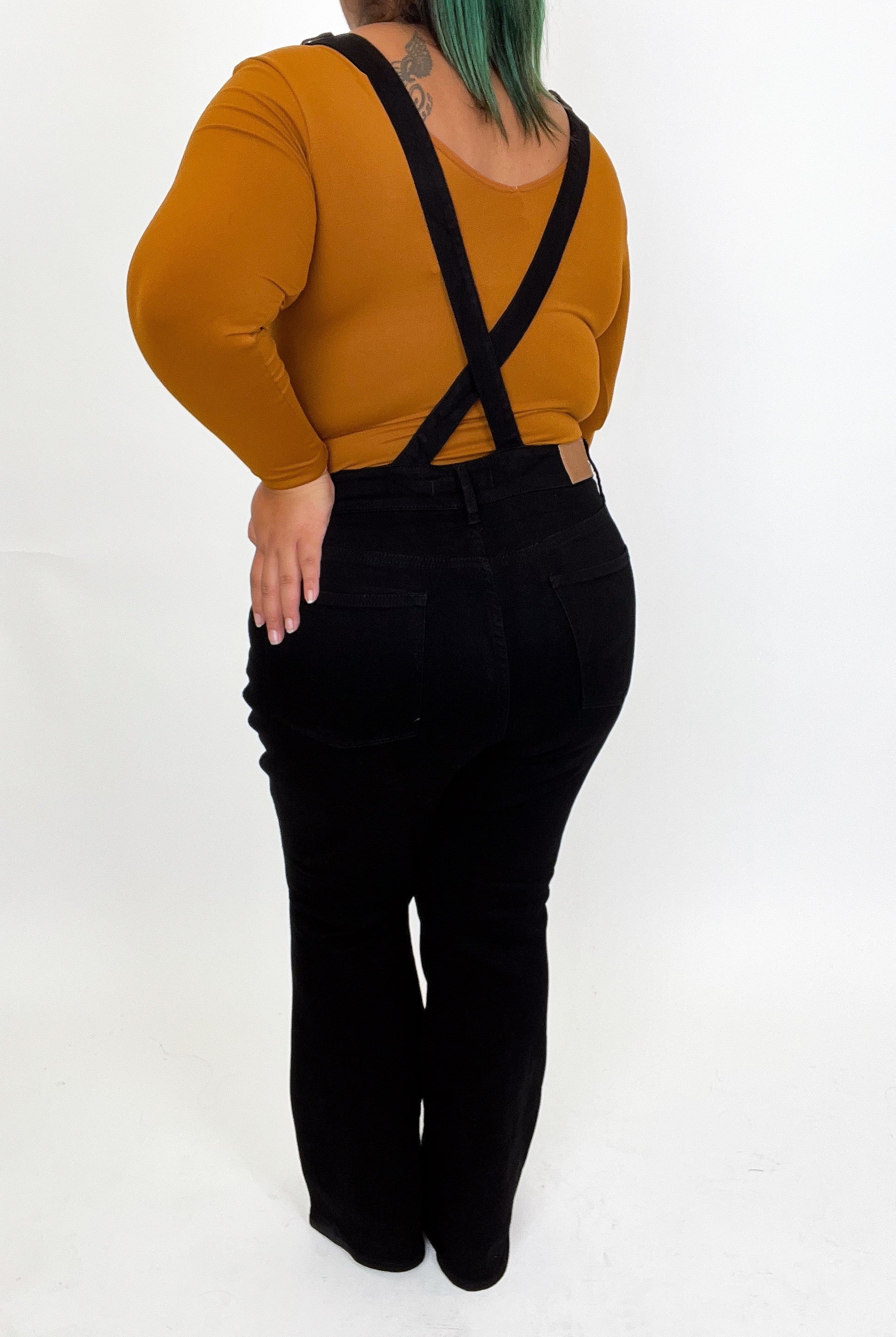 Judy Blue Talk To The Hand High Rise Tummy Control Overalls - Black