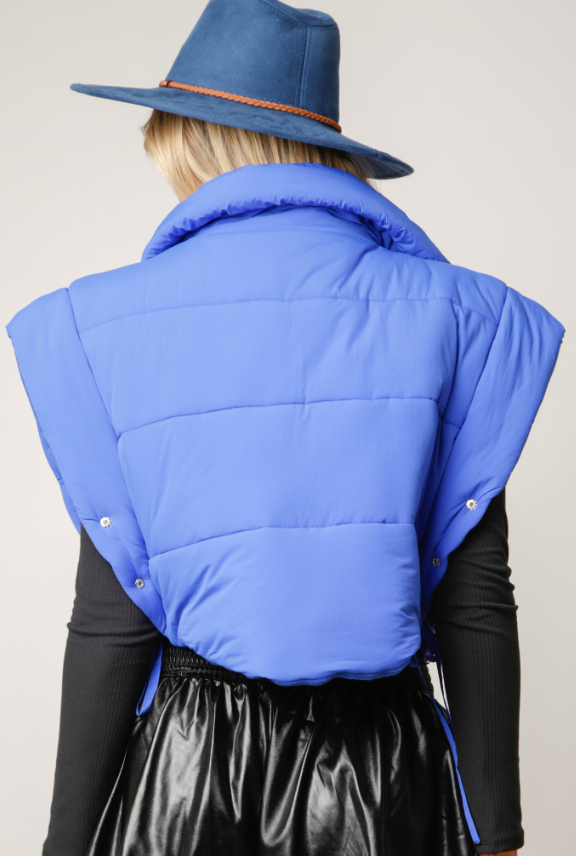 Array Poppin' My Collar Puffer Vest - 2 Colors!