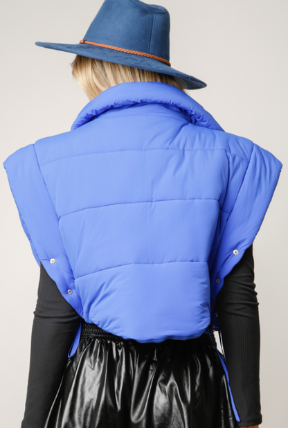 Array Poppin' My Collar Puffer Vest - 2 Colors!