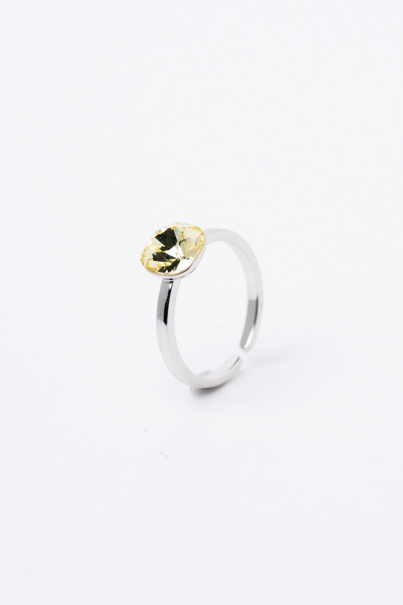 Mini Kat Ring - Silver Lemon