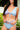 Ocean Bloom Ribbed Two Tone Halter Bikini Set
