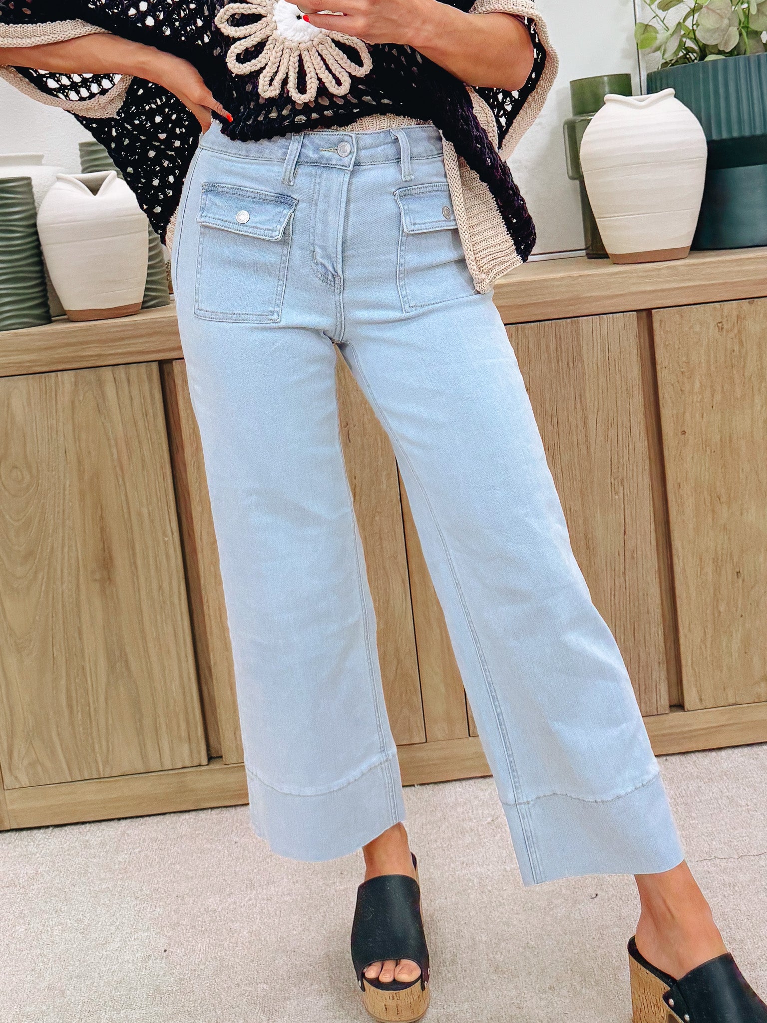 The Vanna By Mica - High Rise Wide Leg Jeans