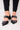 Starlike Double Buckle Block Heels - Black