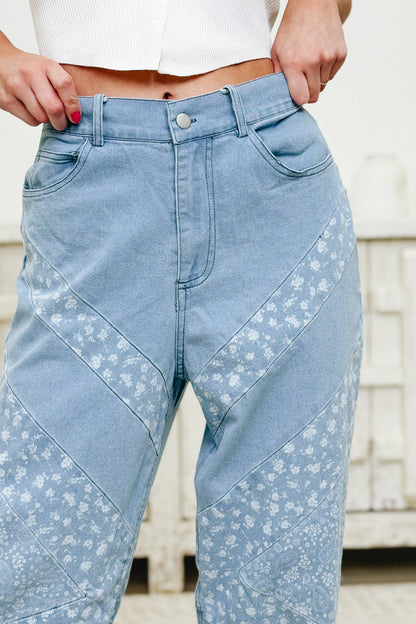 Take It To The Limit Paisley Denim Pants- 2 Colors !