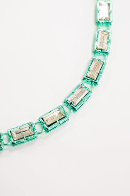 Crystal Palazzo Necklace - Metallic Beach Cocktail