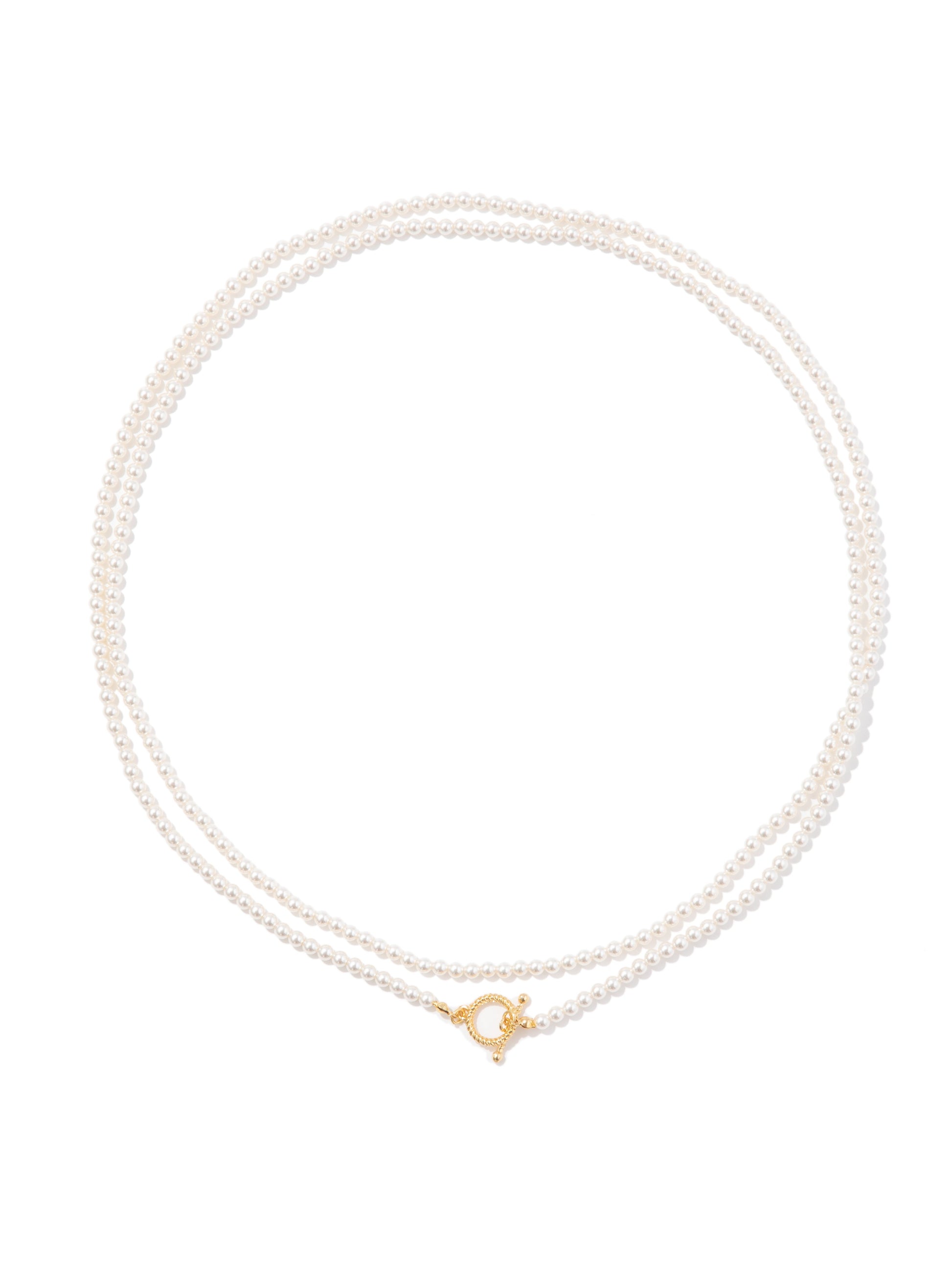 White Lotus Necklace - Glass Pearl