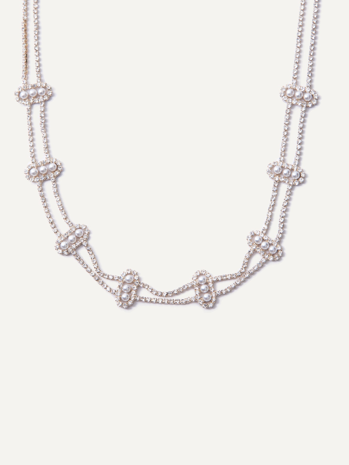 The Last Waltz Necklace - Metallic Linen