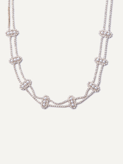 The Last Waltz Necklace - Metallic Linen