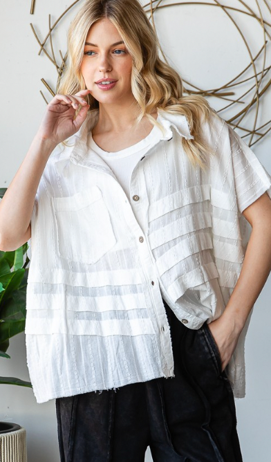 Breezy Button Down Top - 2 Colors!