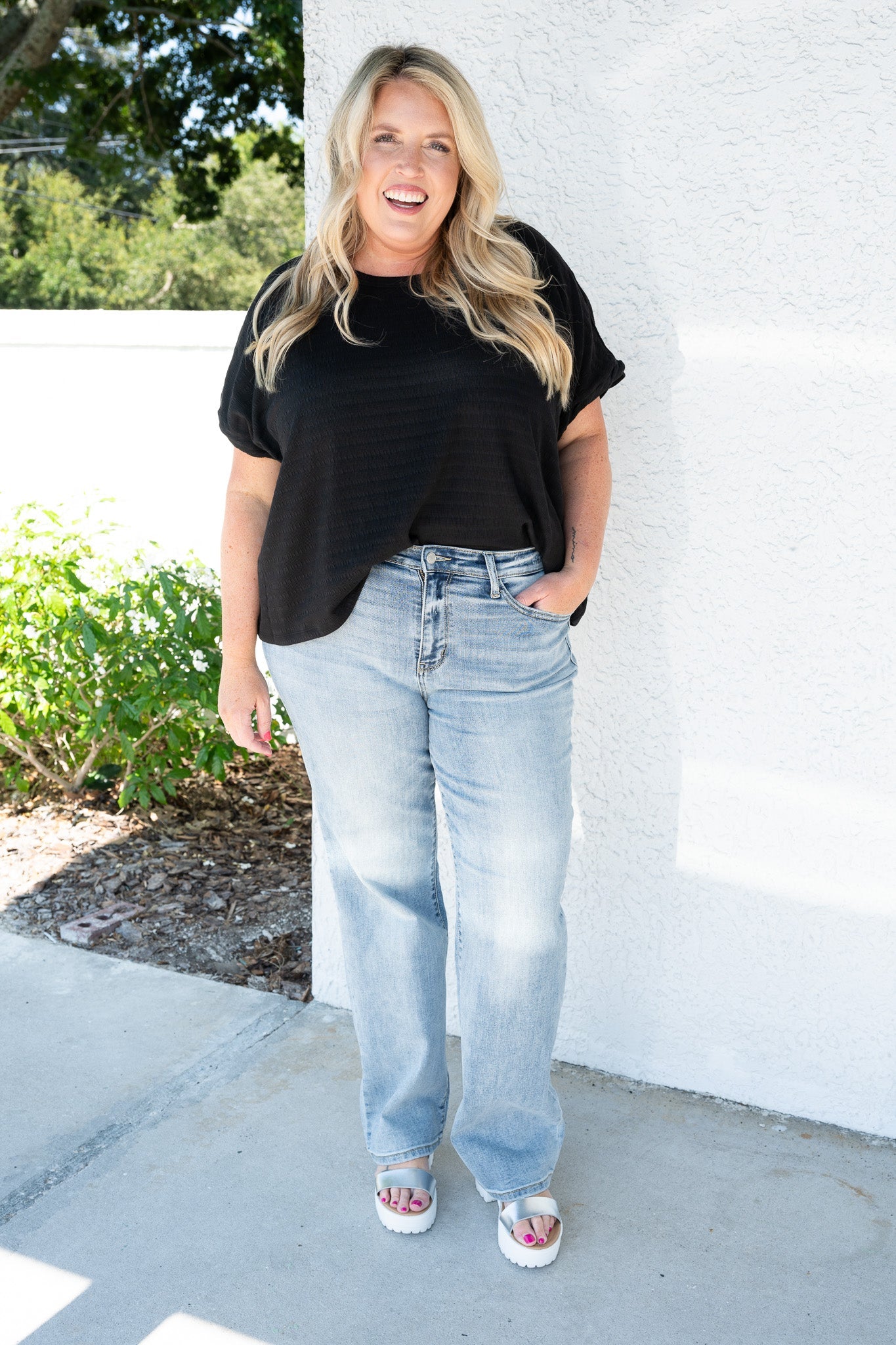 Judy Blue Jennifer High Rise Straight Leg Jeans