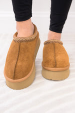 COGNAC FAUX SUEDE