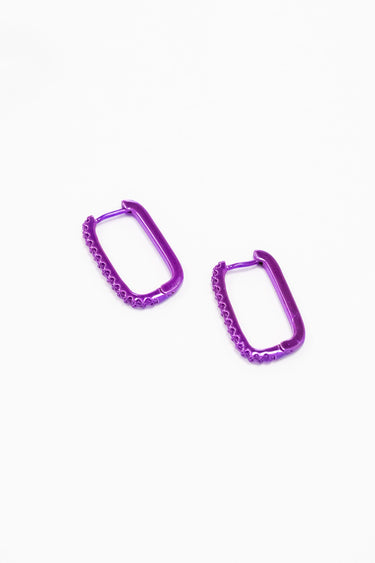 Dancing On The Street Earrings - Liquid Metallic Bright Purple
