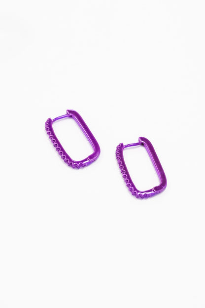 Dancing On The Street Earrings - Liquid Metallic Bright Purple