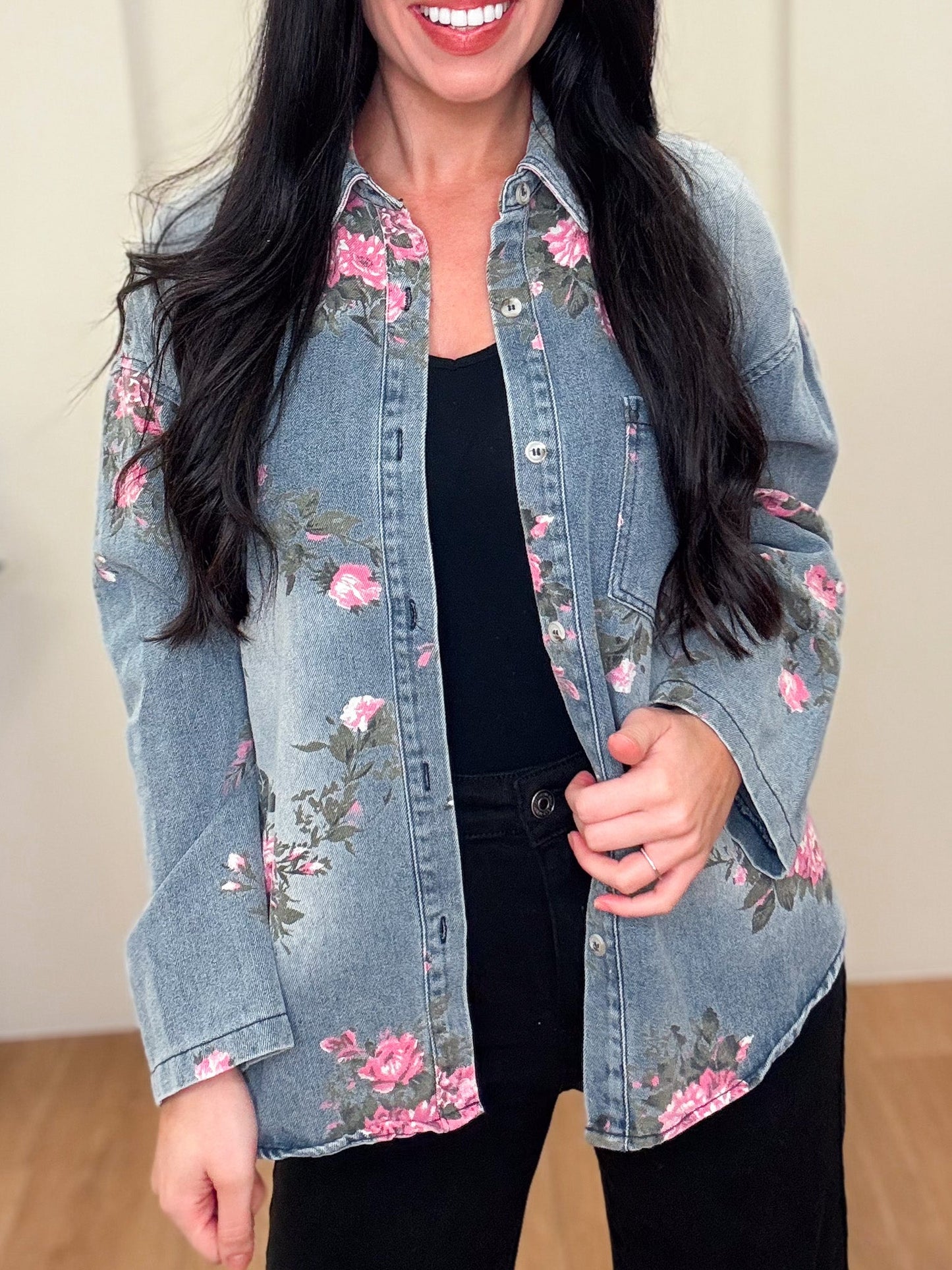 Wild Flower Button Down Top