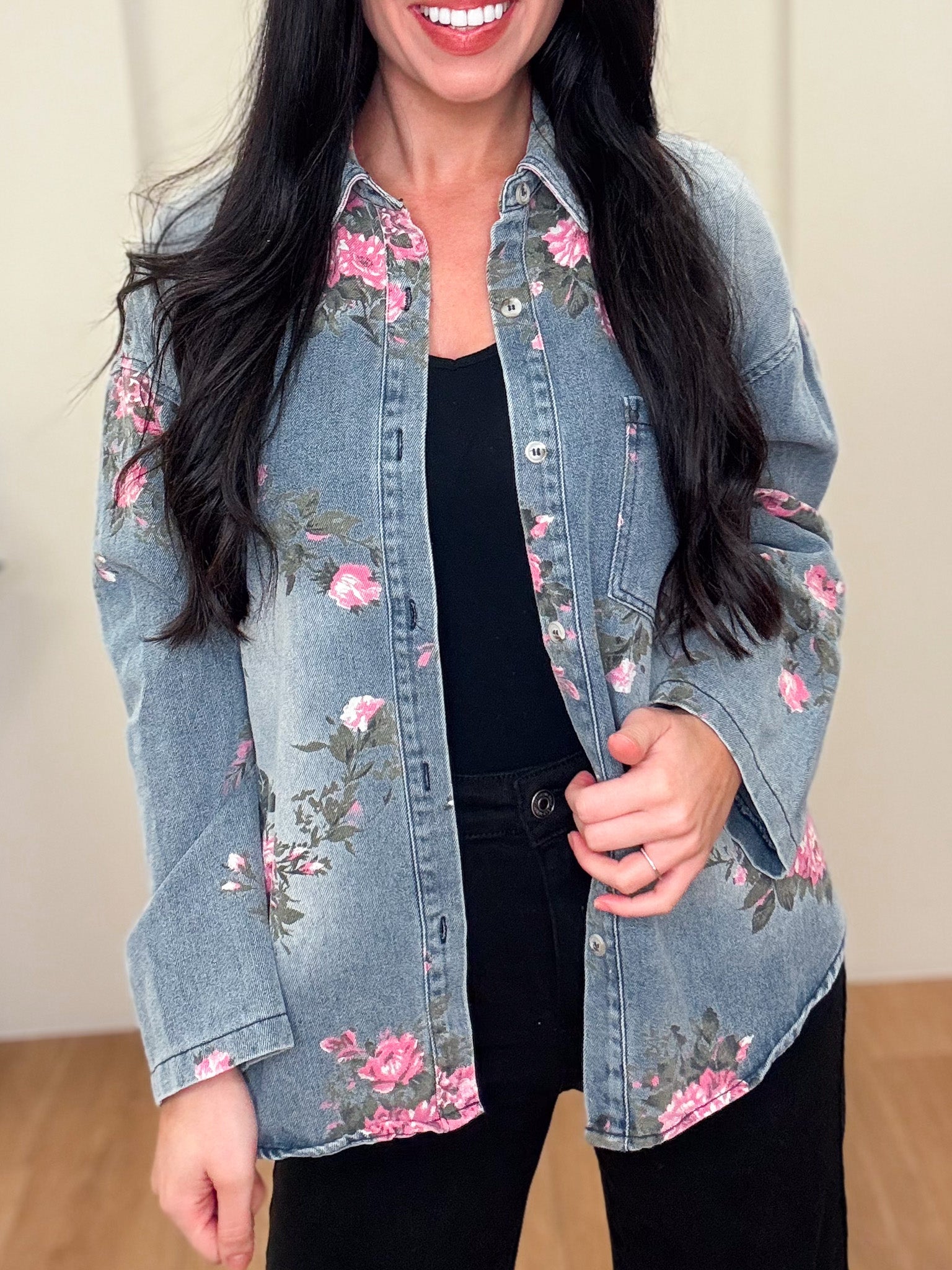 Wild Flower Button Down Top