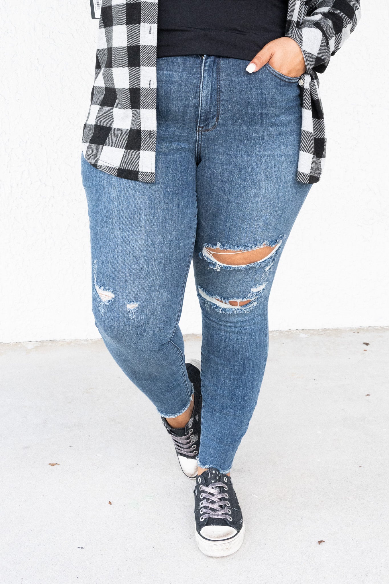 Judy Blue Bitter Sweet High Rise Skinny Destroy Jeans