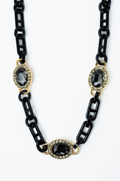 Helena Necklace - Gold Black