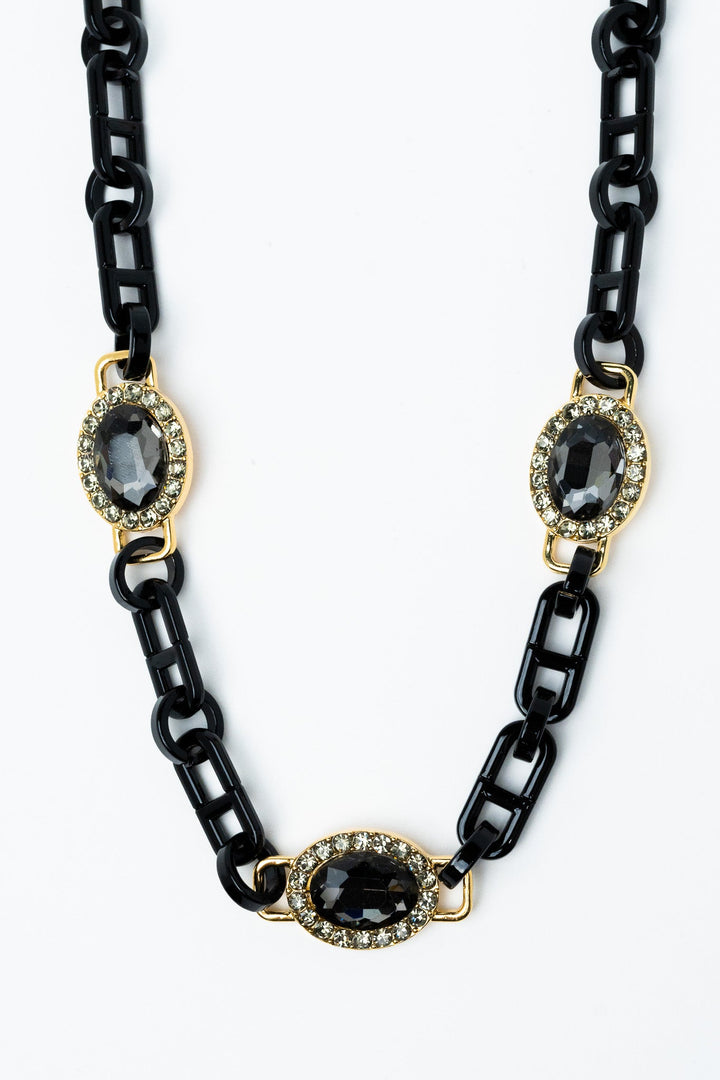 Helena Necklace - Gold Black