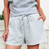 Square Up Checkerboard Shorts - Heather Grey
