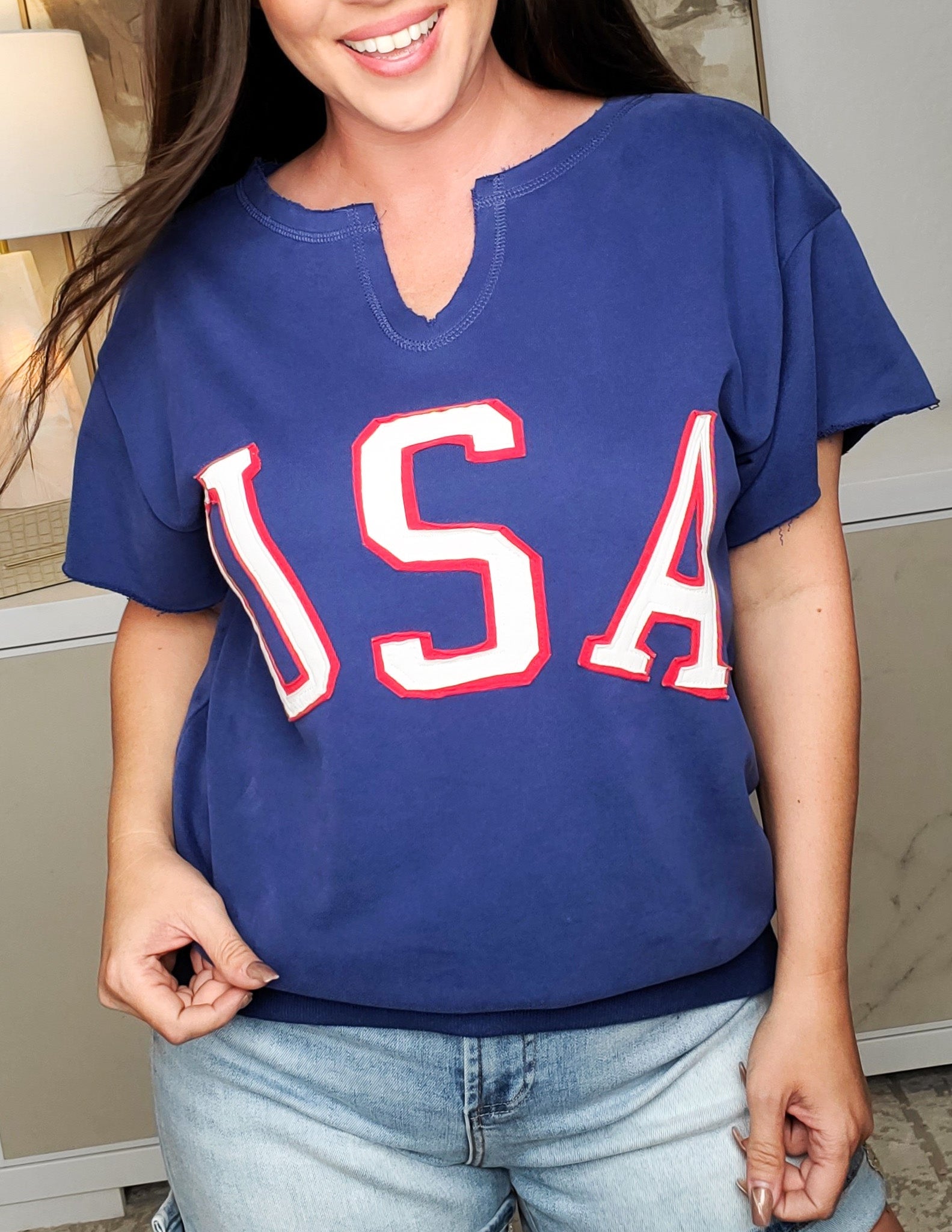 Patriotic Vibes USA Top