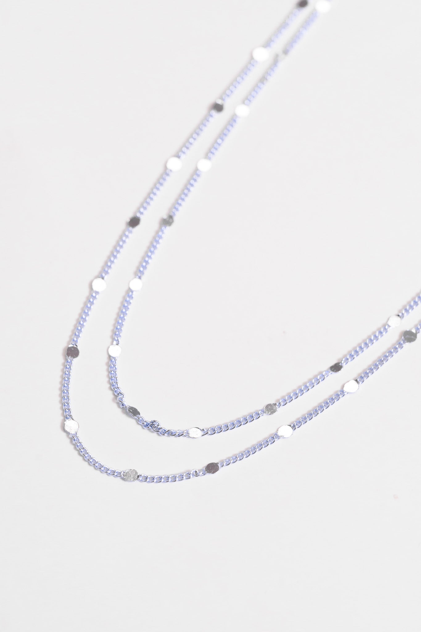 Shelly Necklace - Metallic Ice Blue