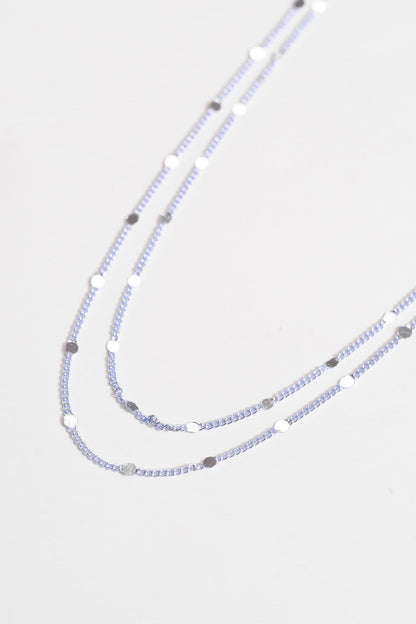 Shelly Necklace - Metallic Ice Blue