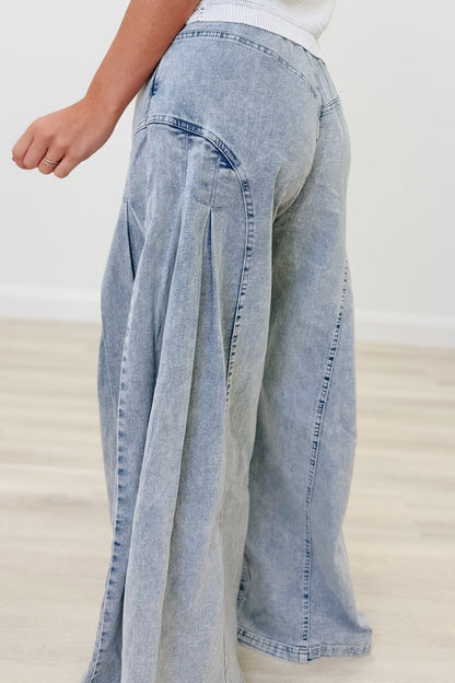 Bold & Breeze Wide Leg Pants - Denim